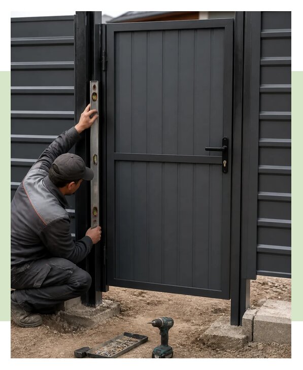 Установка калитки под ключ для частного участка в Раменском
